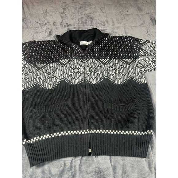 Vintage women’s full zip knitted sweater‎ size L - Picture 1 of 6